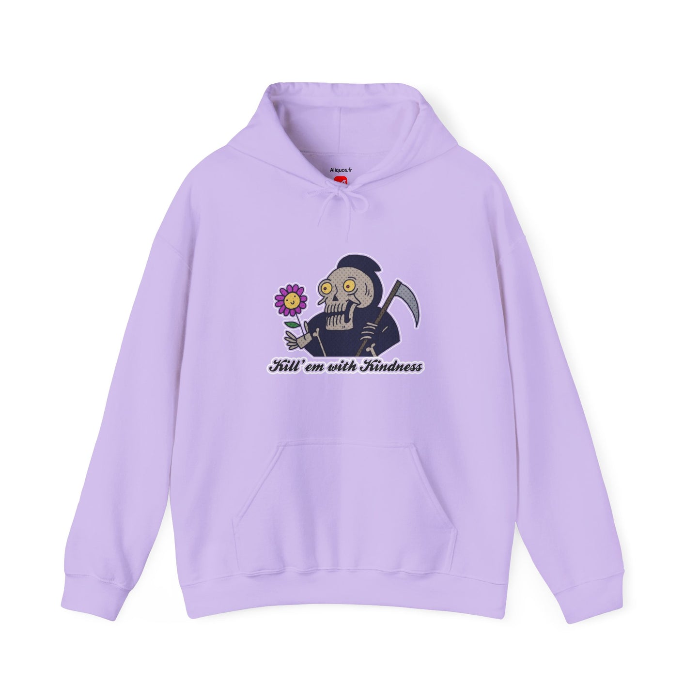 Unisex Hooded Sweatshirt -  Kill 'Em With Kindness Design - ALIQUOS