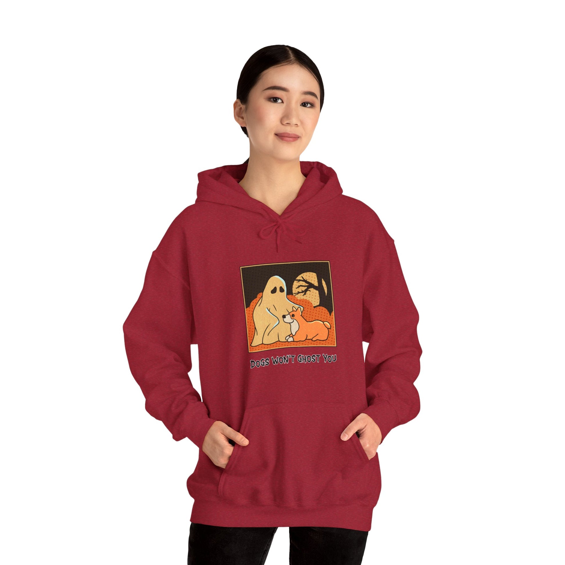 Unisex Hooded Sweatshirt -  'Dogs Won't Ghost You' - ALIQUOS