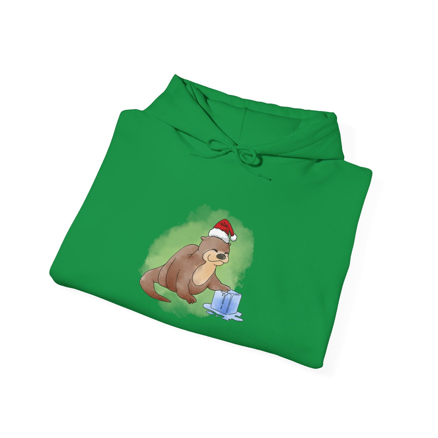 Sweat à capuche unisexe - Loutre de Noël 9 