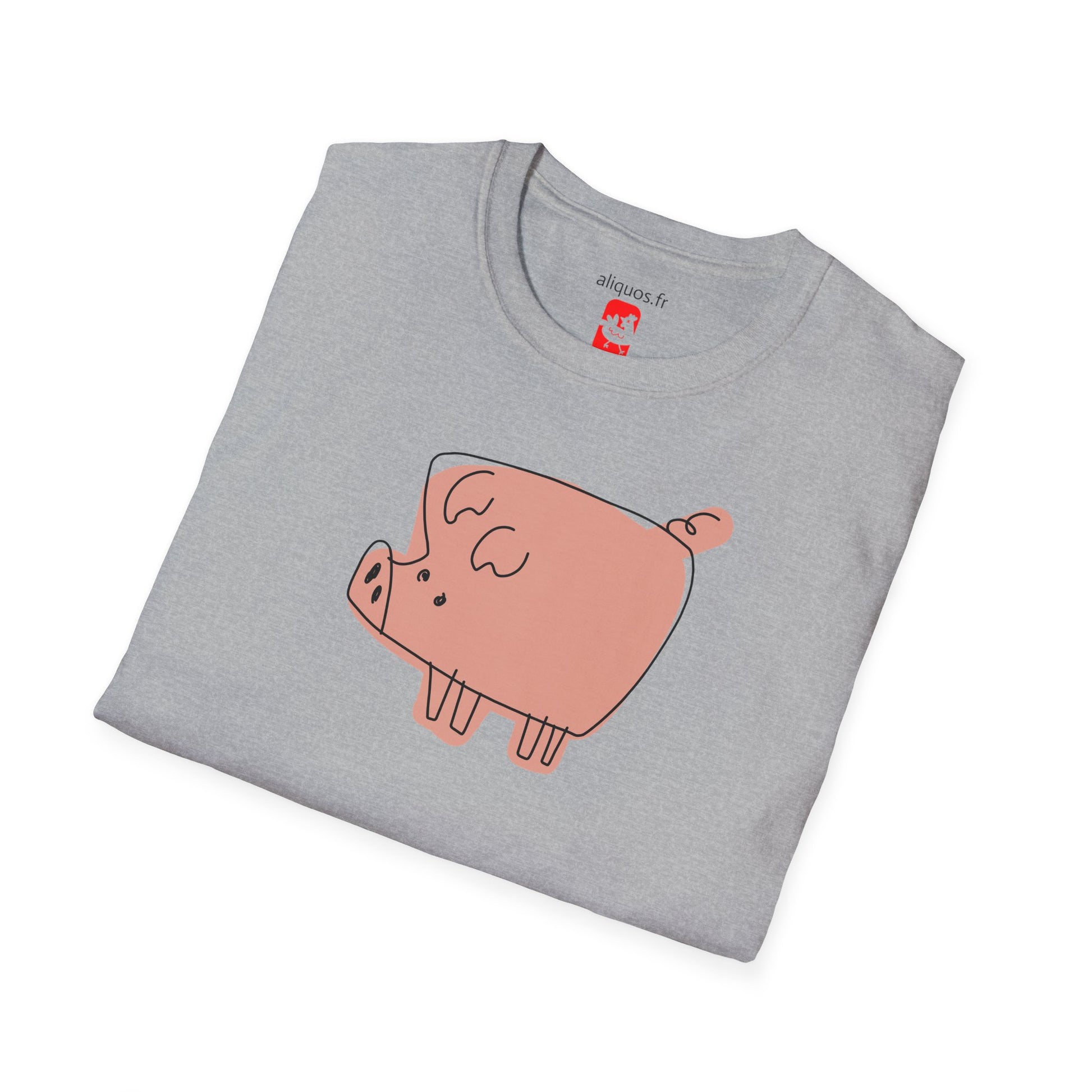 Blocky Piggy Unisex Tee - ALIQUOS
