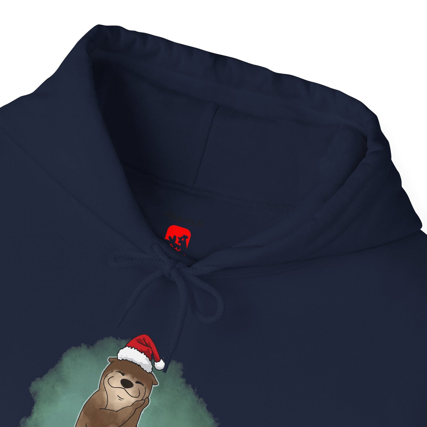 Sweat à capuche unisexe - Loutre de Noël 13 