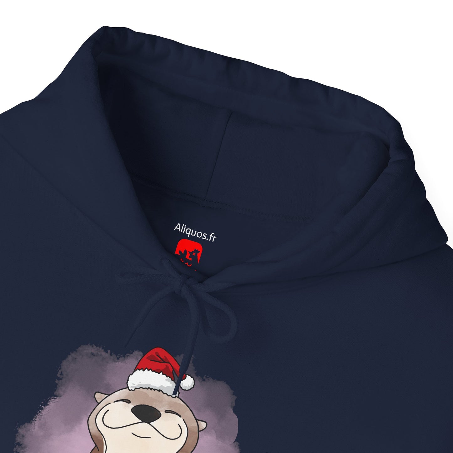 Sweat à capuche unisexe - Loutre de Noël 3 