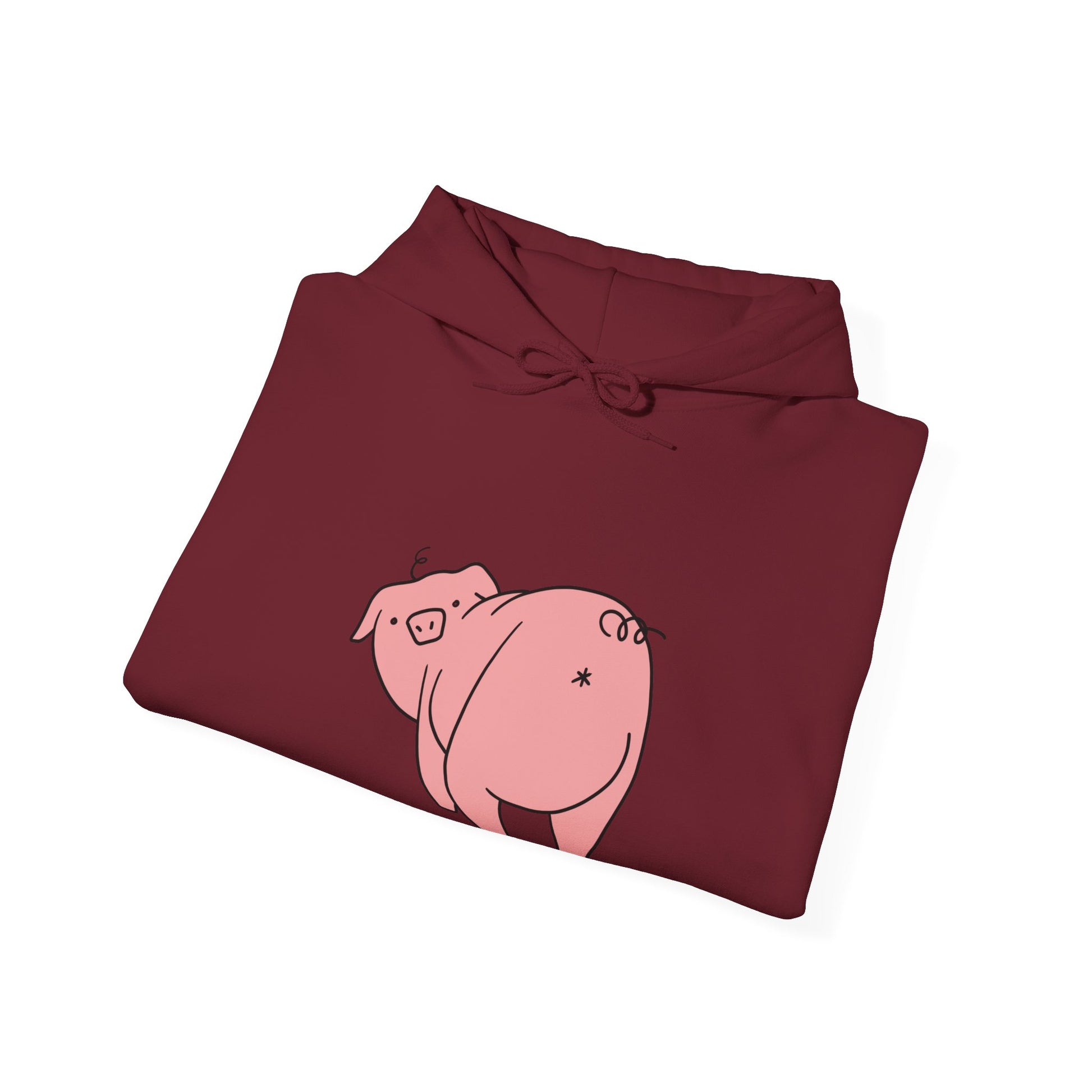 Piggy Rear Unisex Hooded Sweatshirt - ALIQUOS