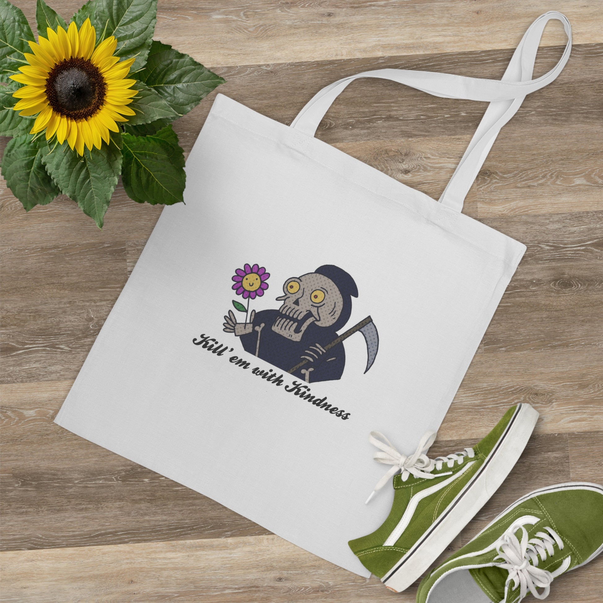 Tote Bag - Kill 'Em With Kindness Design - ALIQUOS