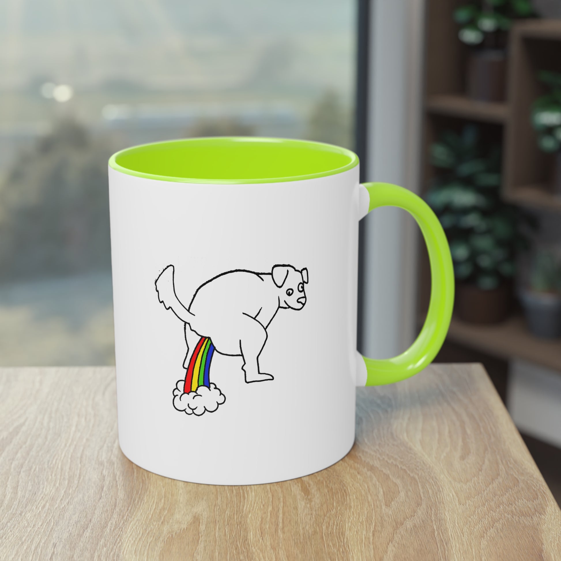 Two Tone Mug - Doggy Rainbow Factory - ALIQUOS