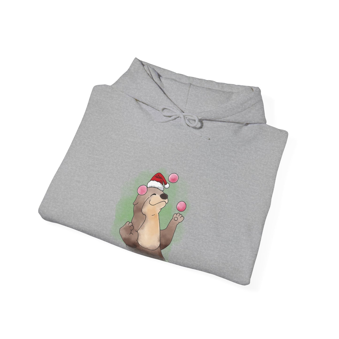 Sweat à capuche unisexe - Loutre de Noël 10 