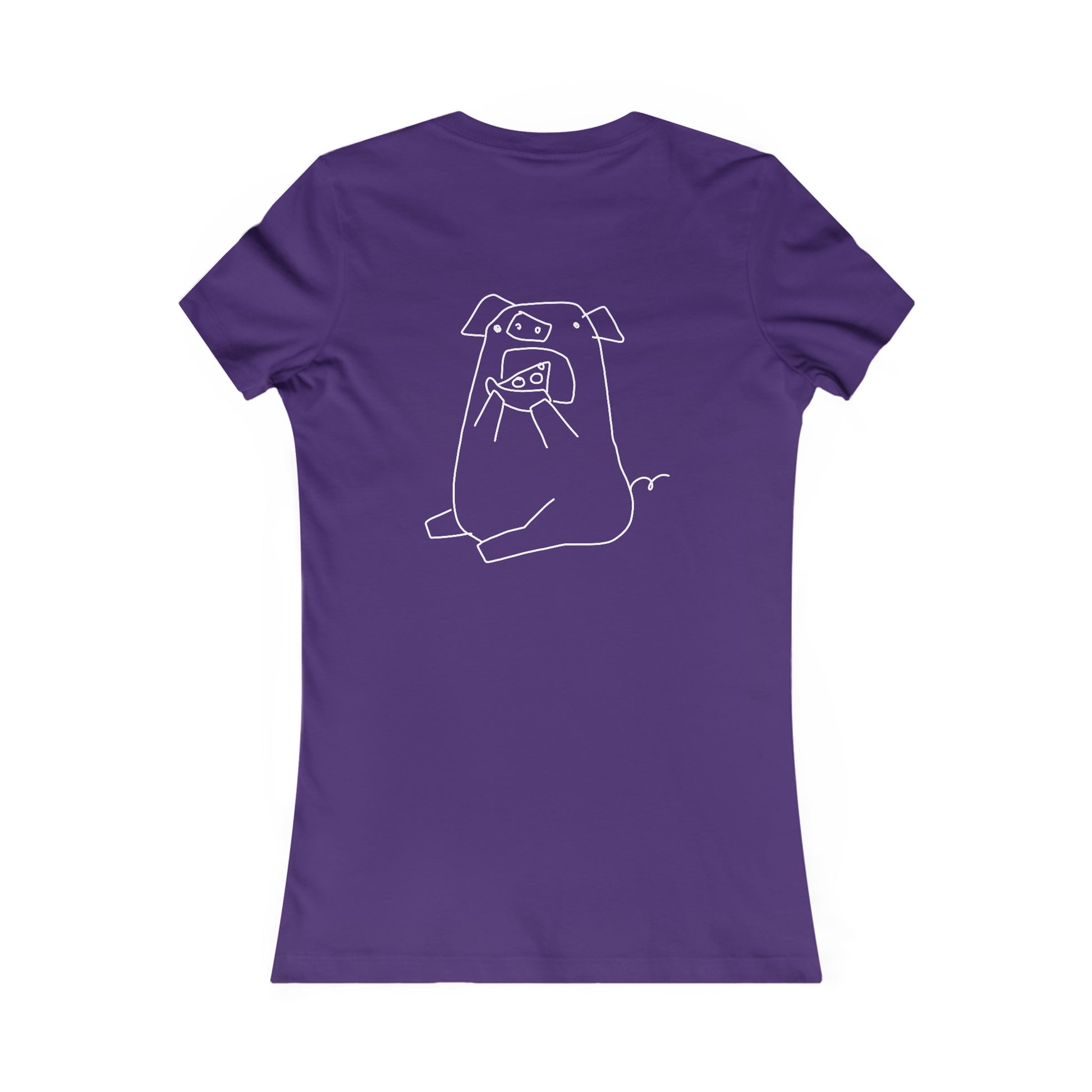 Pizza Piggy Women's fitted Tee - ALIQUOS